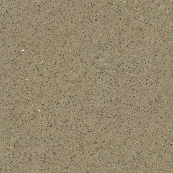 Seamless texture of smooth, light brown concrete mixed with broken pieces of clear glass.