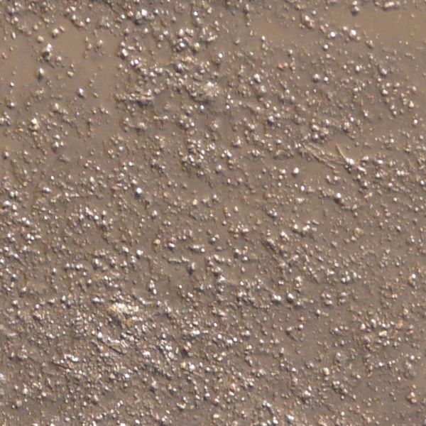 Seamless brown mud texture, covered evenly by a coarse layer of damp sand.