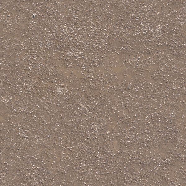 Seamless brown mud texture, covered evenly by a coarse layer of damp sand.