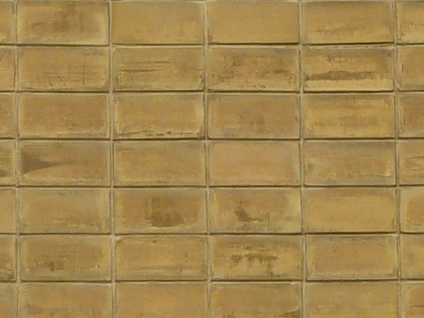 Seamless tile texture in shiny, gold tone set in even formation.