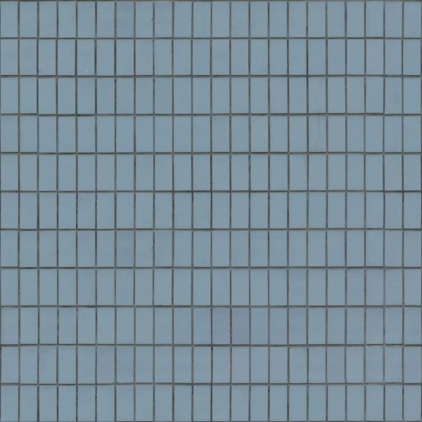 Seamless texture of small, rectangular tiles in light blue tone set evenly.