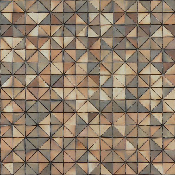 Seamless texture of small, triangular tiles set in even, repeating pattern.